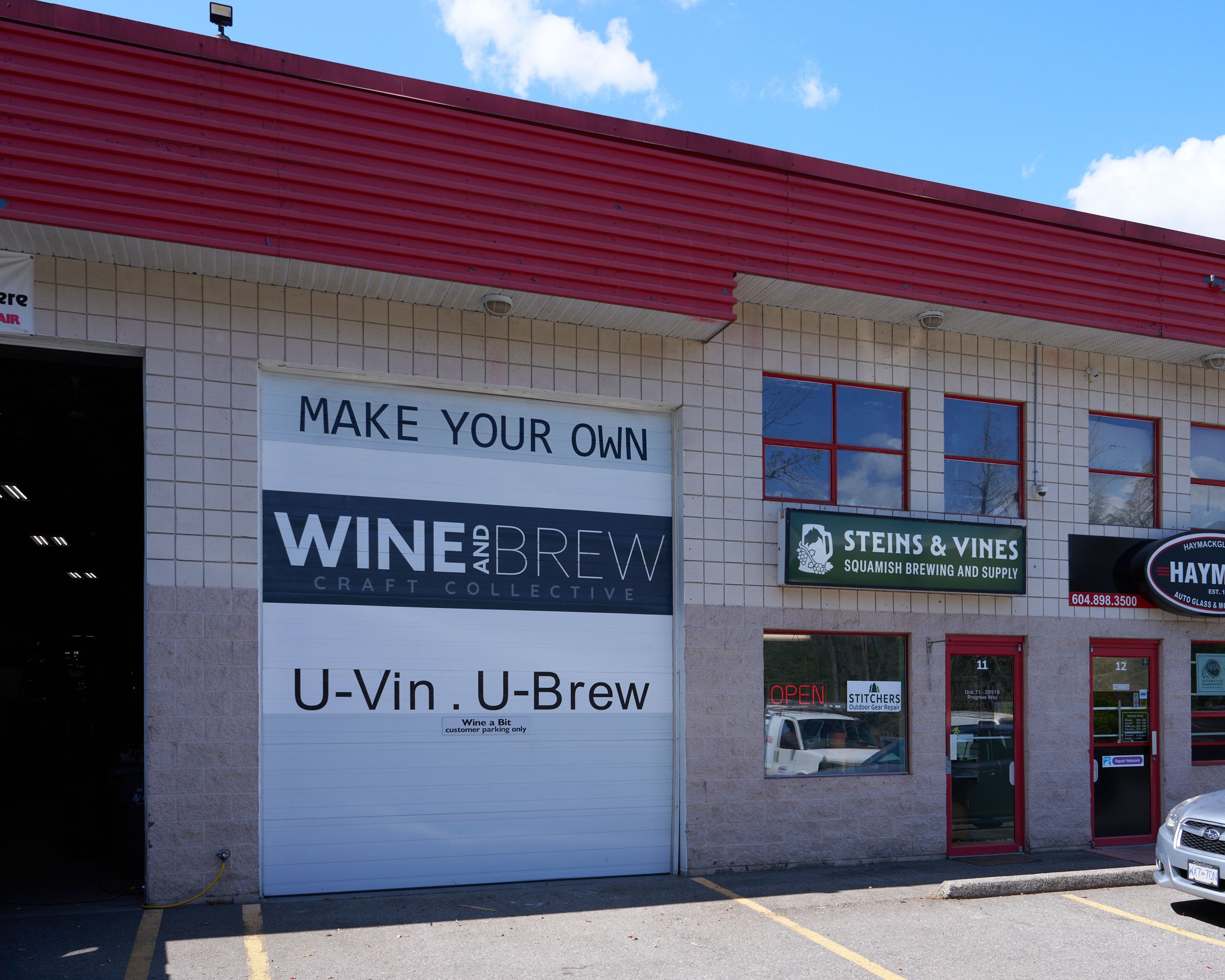 Steins & Vines storefront in Squamish, BC
